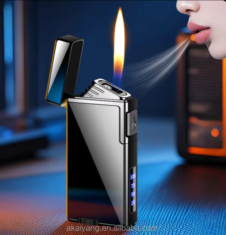 Dual Gas and Electric Lighter with voice controler and sensor