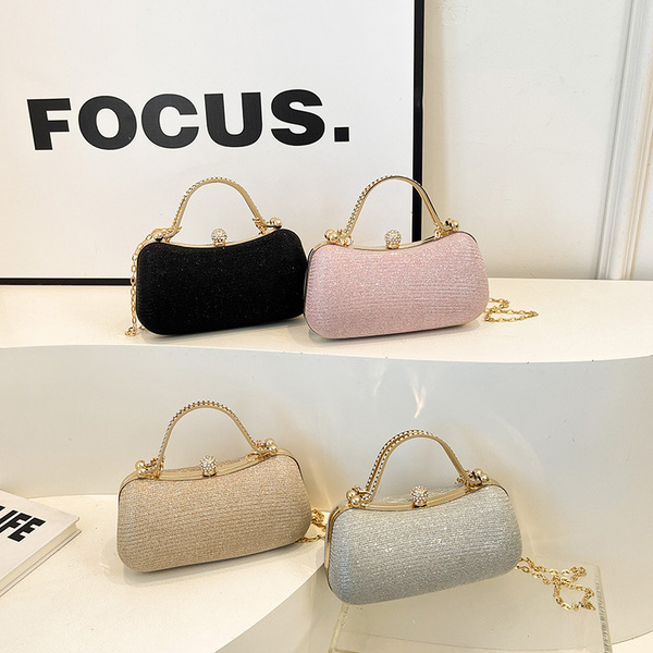High-End Chain Handbag, Niche Design Women's Bag, Cross-Border New Fashion Chain Bag, Evening Bag, Rhinestone Crossbody Bag
